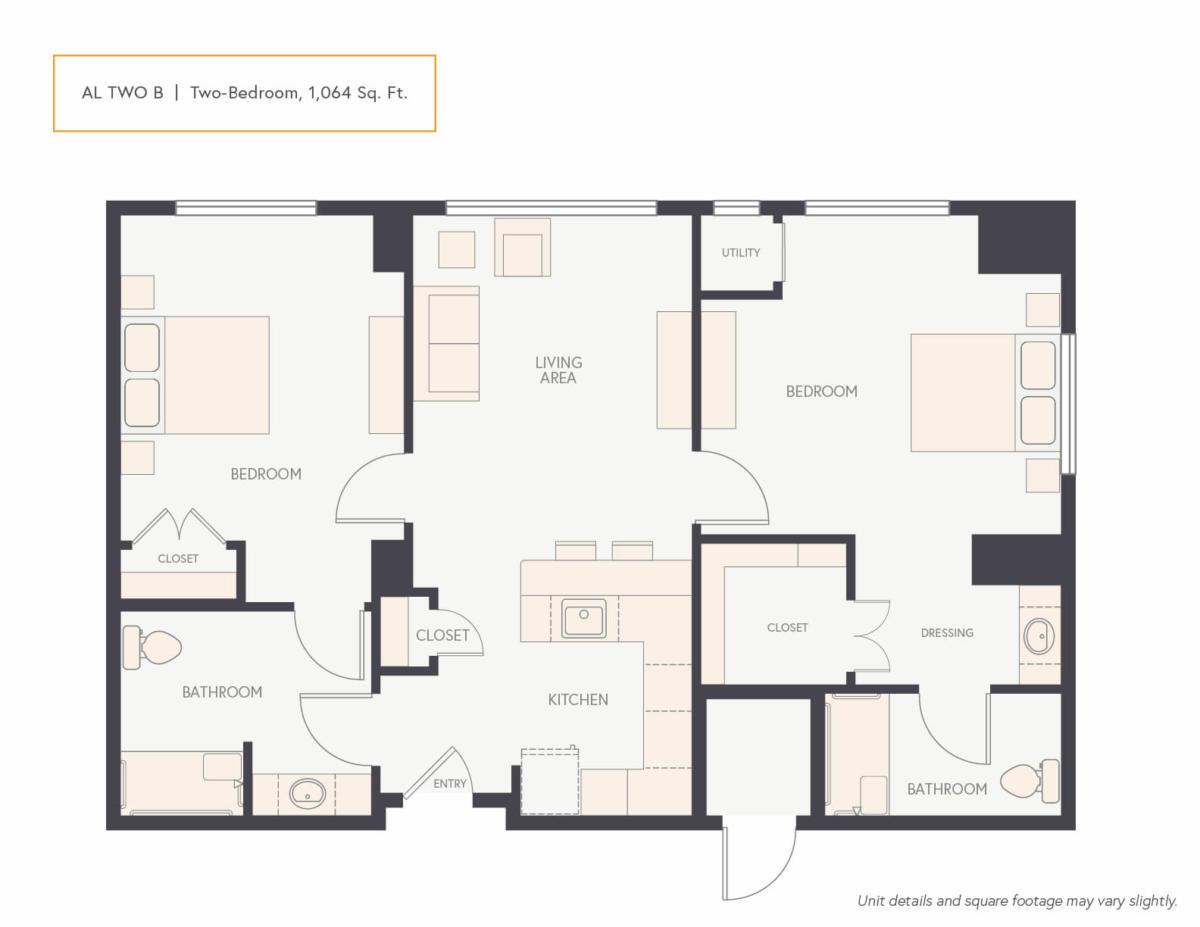 Two-Bedroom floor plan